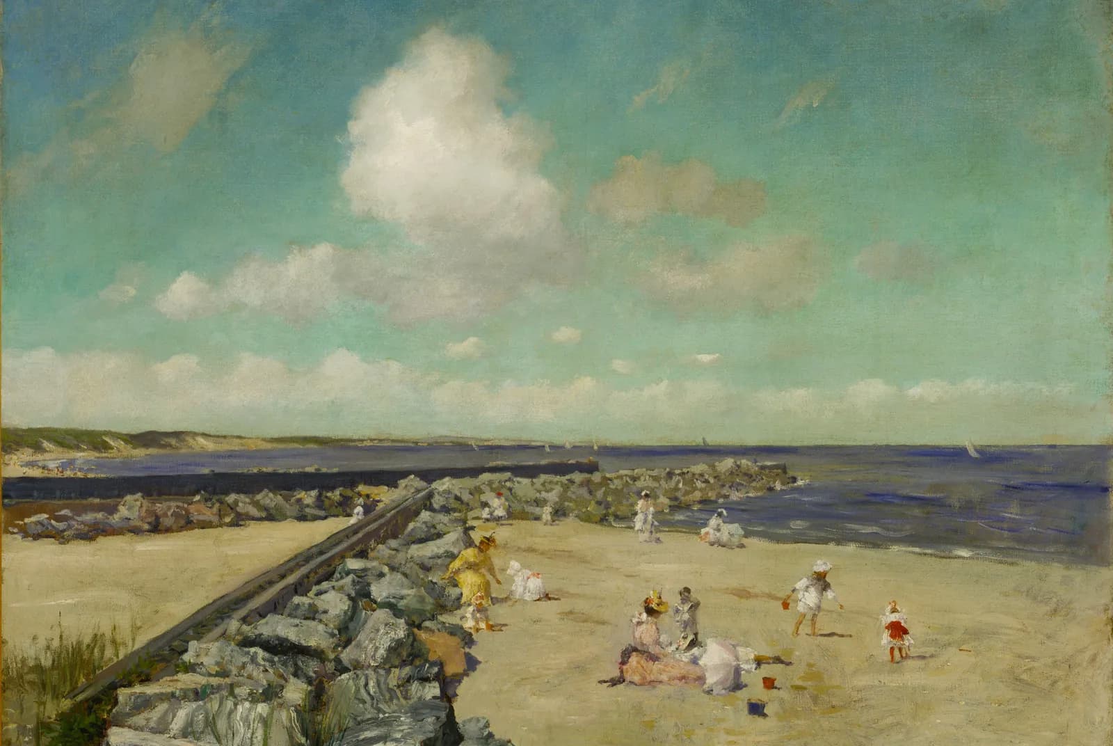 Ochtend bij de golfbreker, Shinnecock – William Merritt Chase
