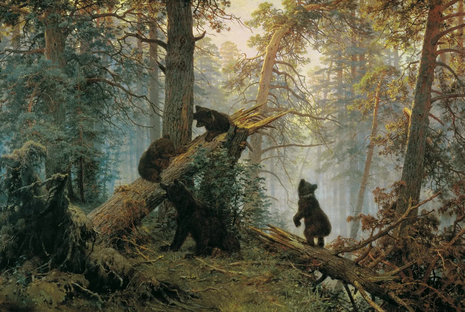 Ochtend in een dennenbos – Ivan Shishkin