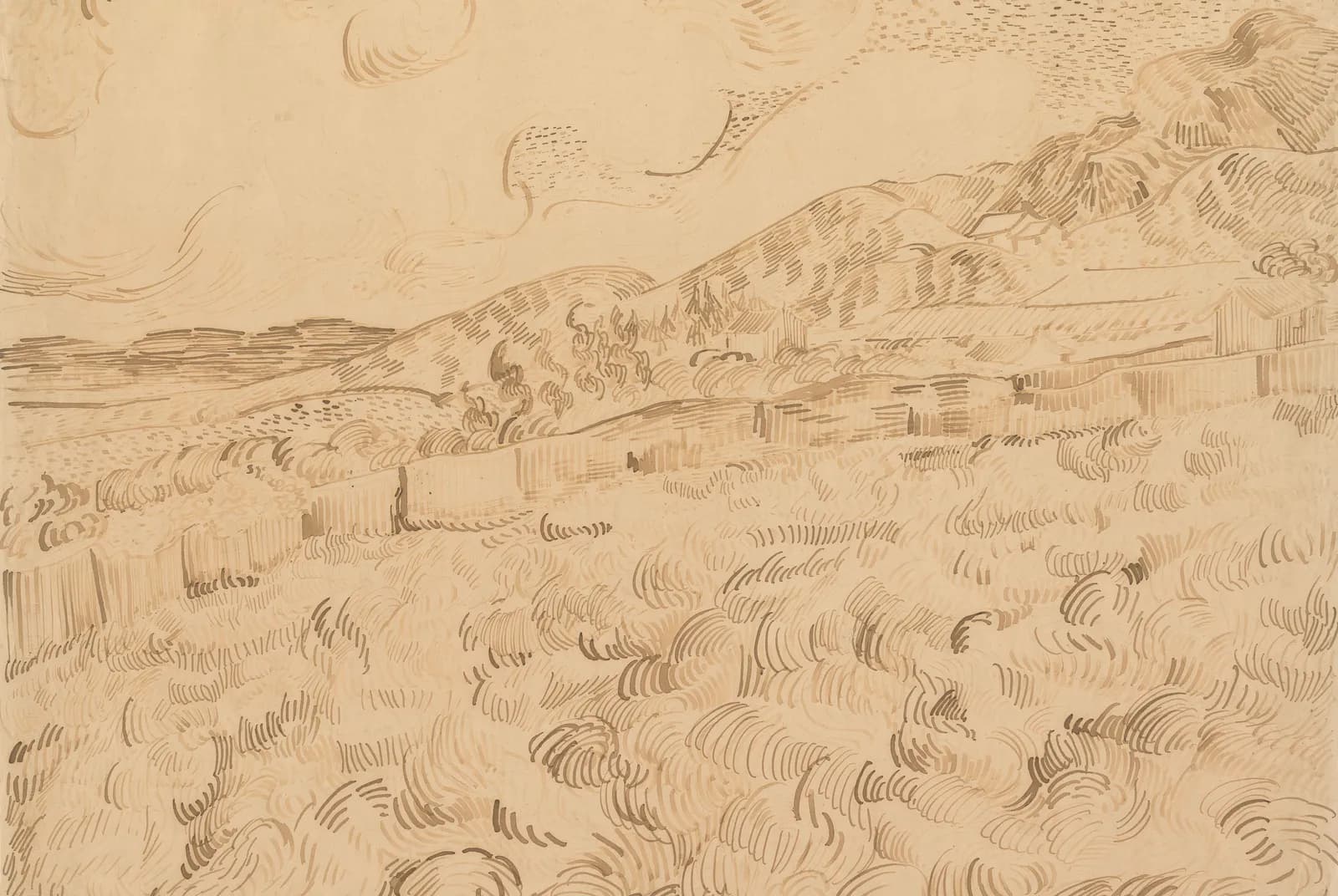 Omheind korenveld na een storm – Vincent van Gogh