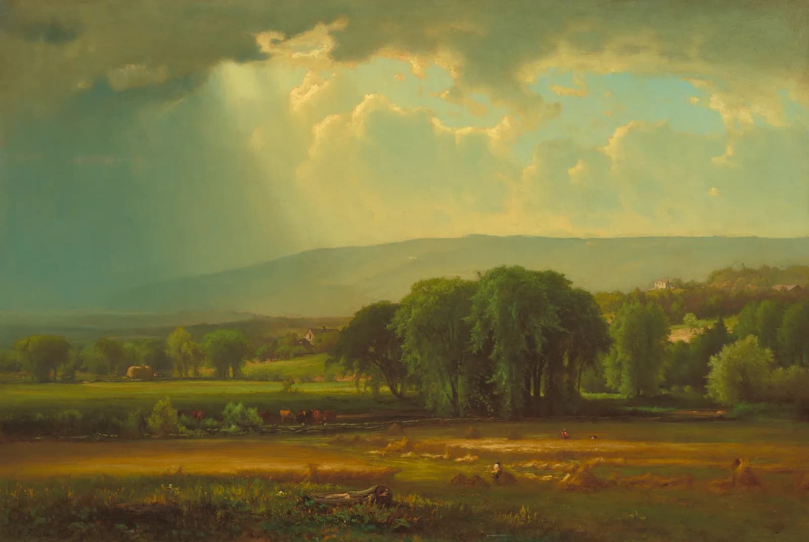 Oogst in het Delawaredal – George Inness