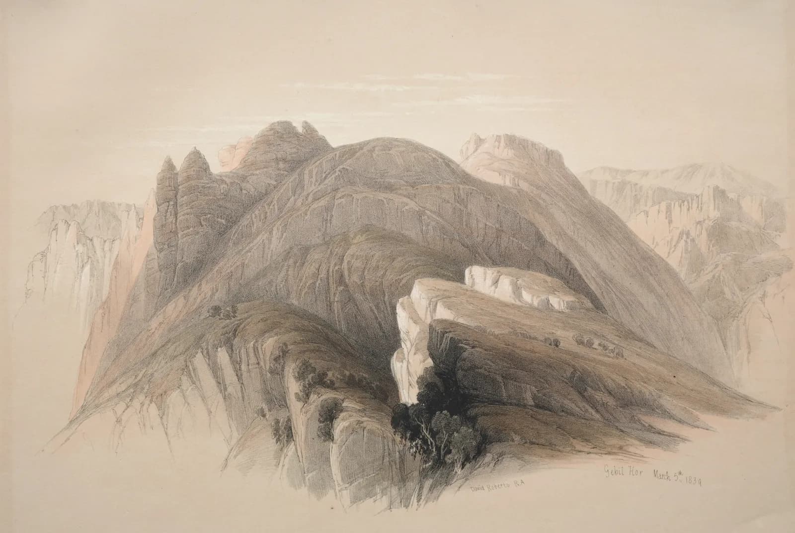 Oosters bergpanorama – David Roberts