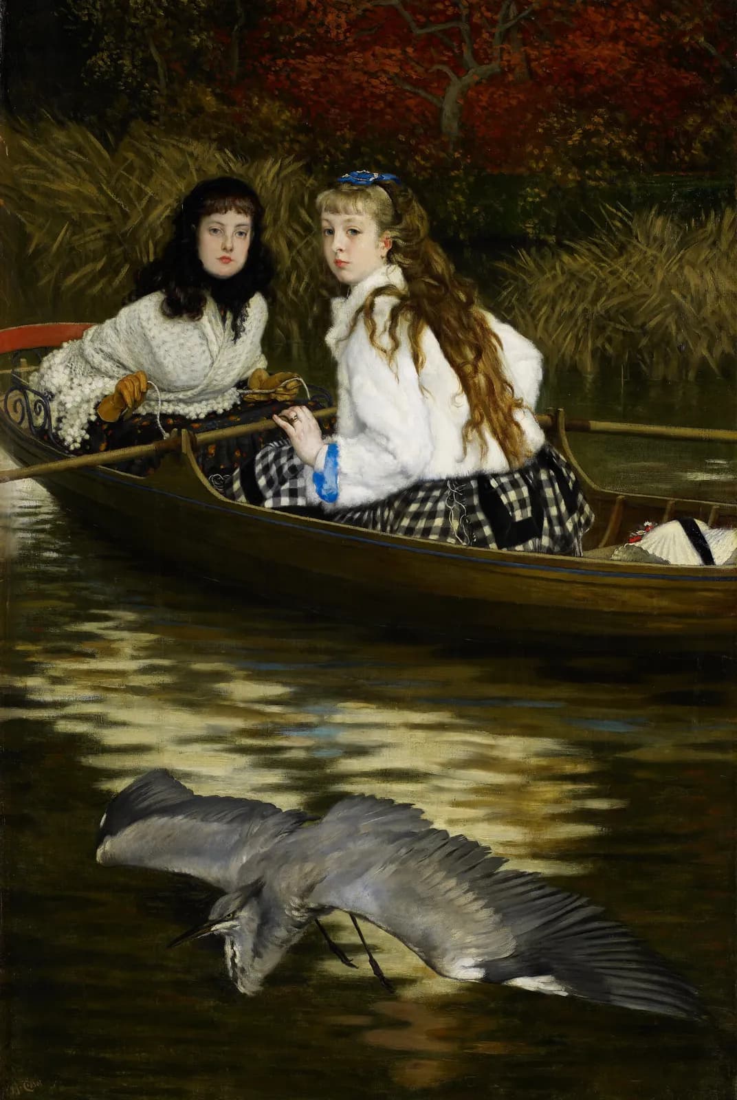 Op de Theems, een reiger – James Tissot