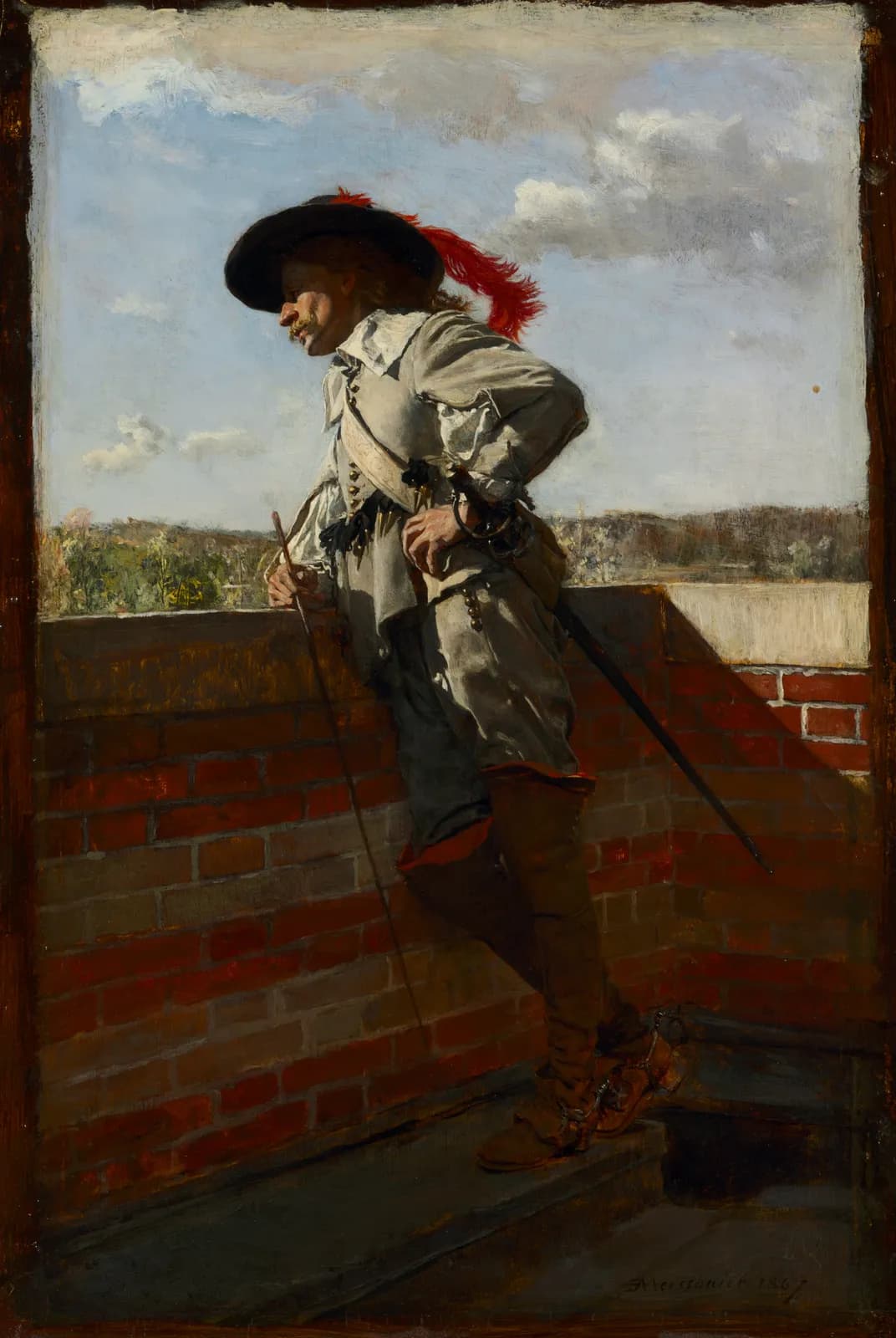 Op een terras – Ernest Meissonier