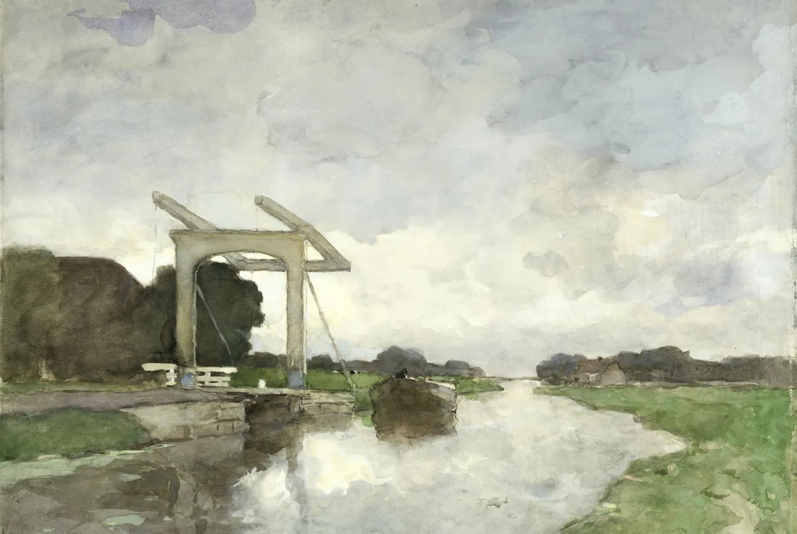 Ophaalbrug bij Noorden – Jan Hendrik Weissenbruch