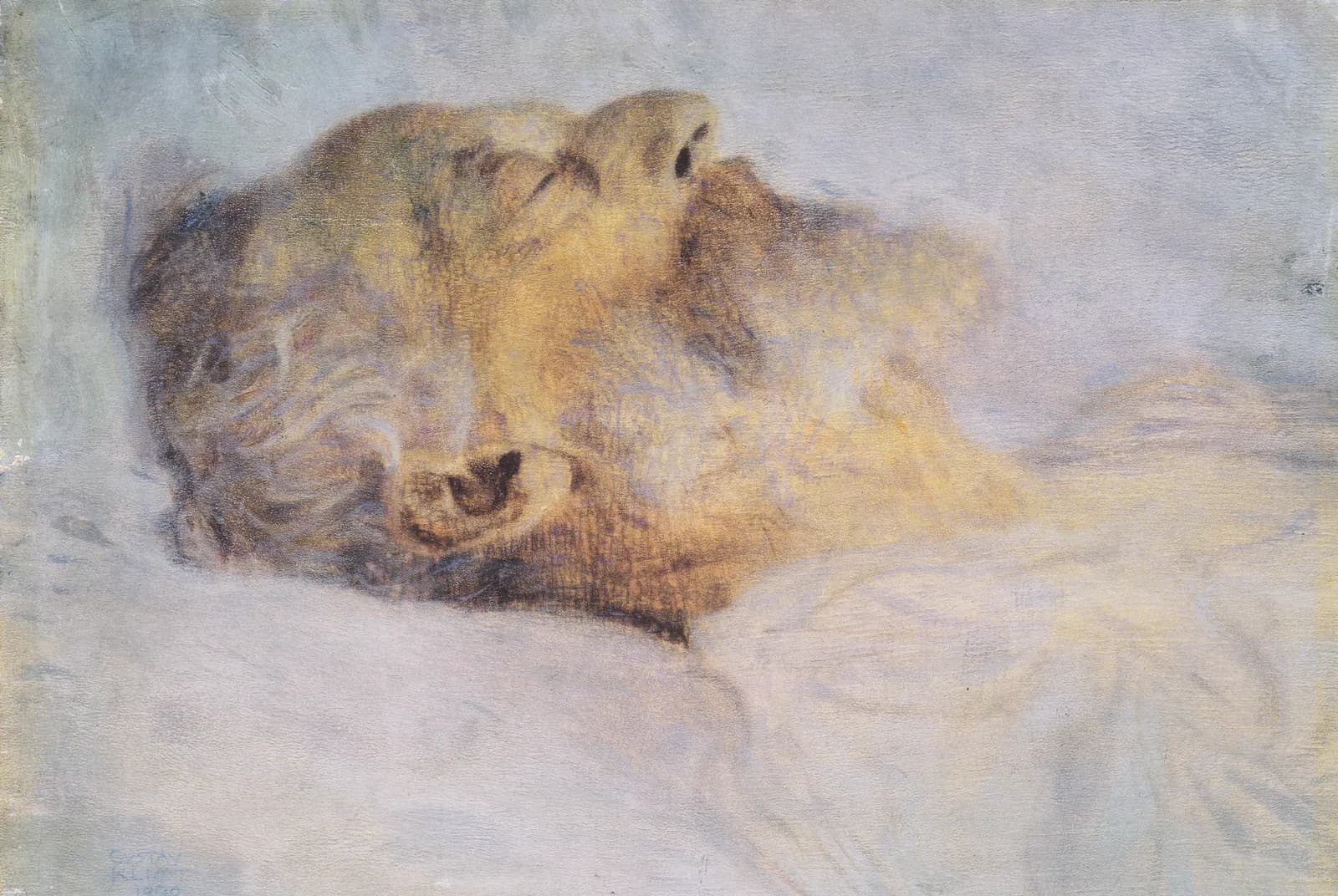 Oude man op het sterfbed – Gustav Klimt