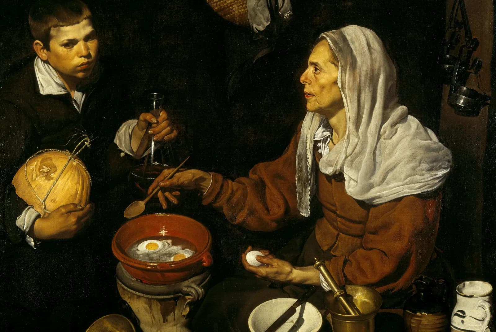 Oude Vrouw die Eieren Bakt – Diego Velázquez