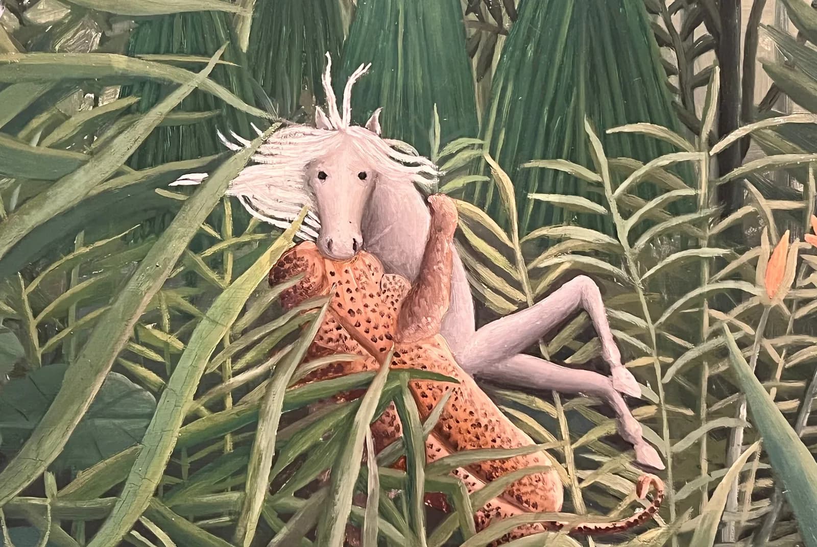 Paard Aangevallen door een Jaguar – Henri Rousseau