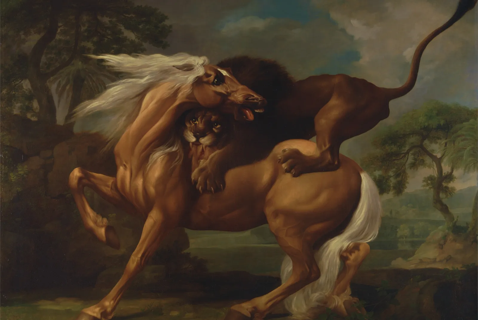Paard aangevallen door een leeuw – George Stubbs
