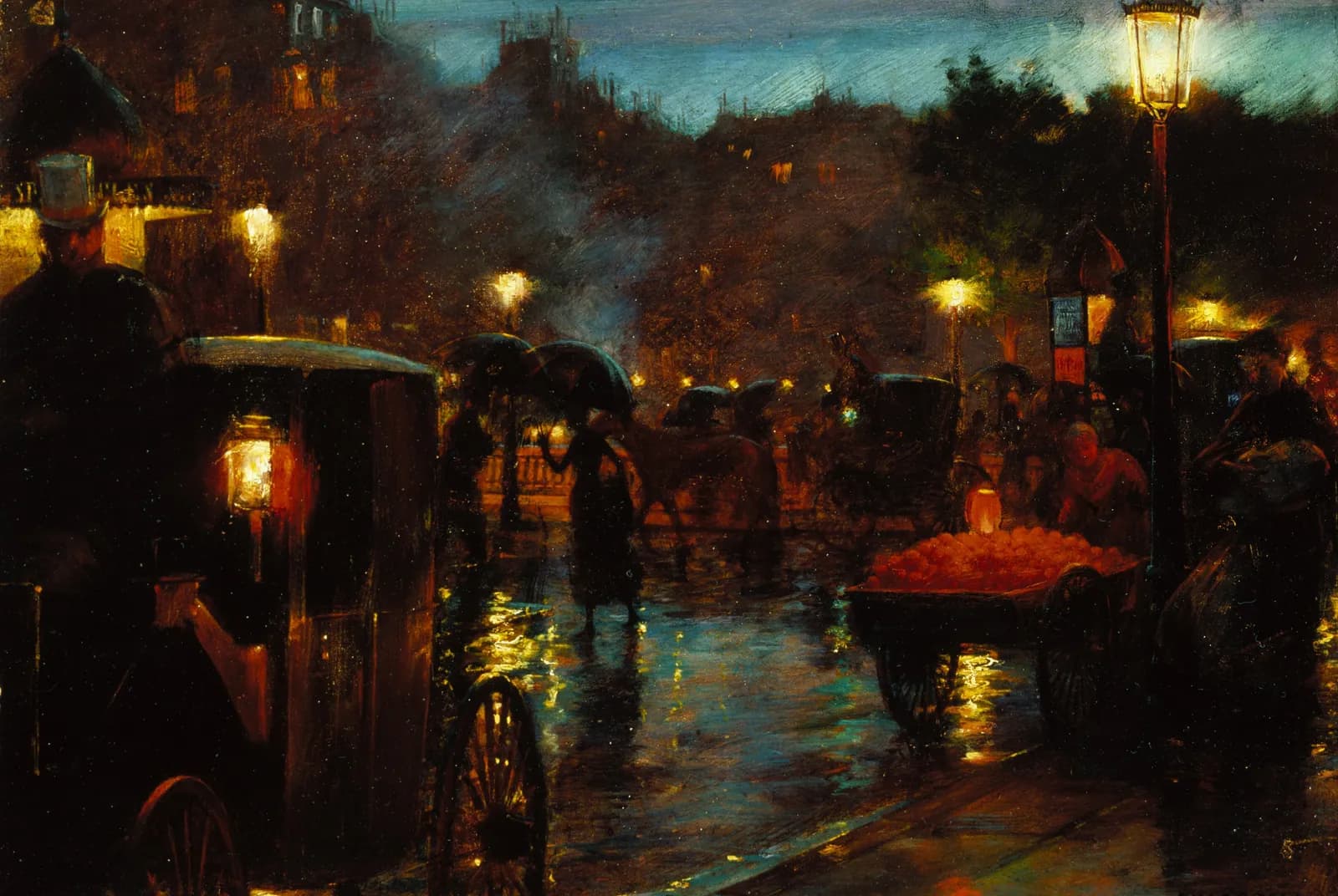 Parijs bij nacht – Charles Courtney Curran