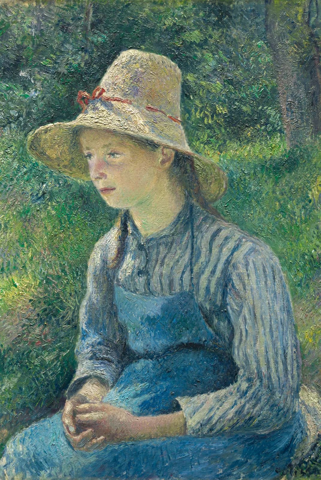 Boerenmeisje met strohoed – Camille Pissarro
