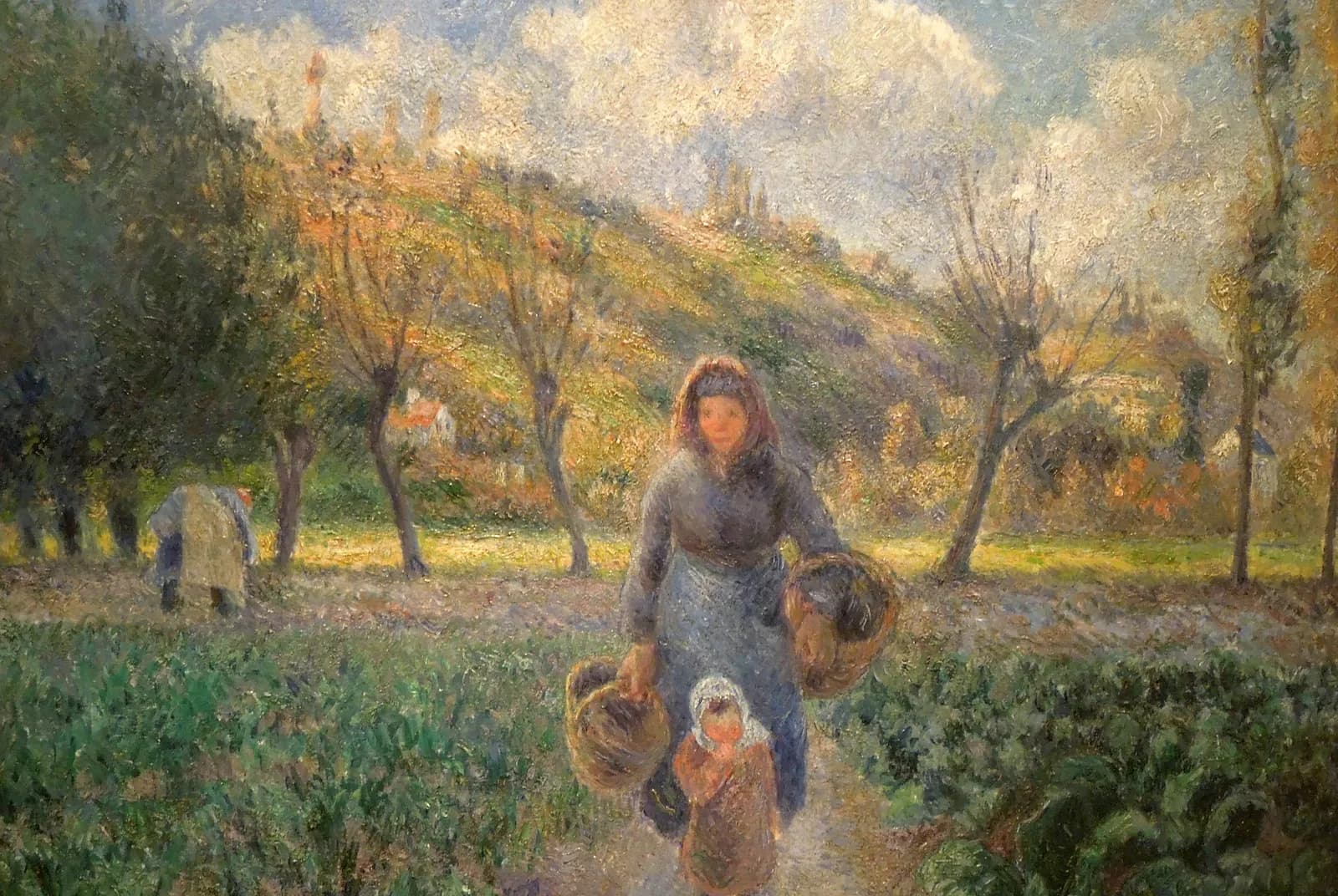 Boerin en kind, terug van het veld – Camille Pissarro