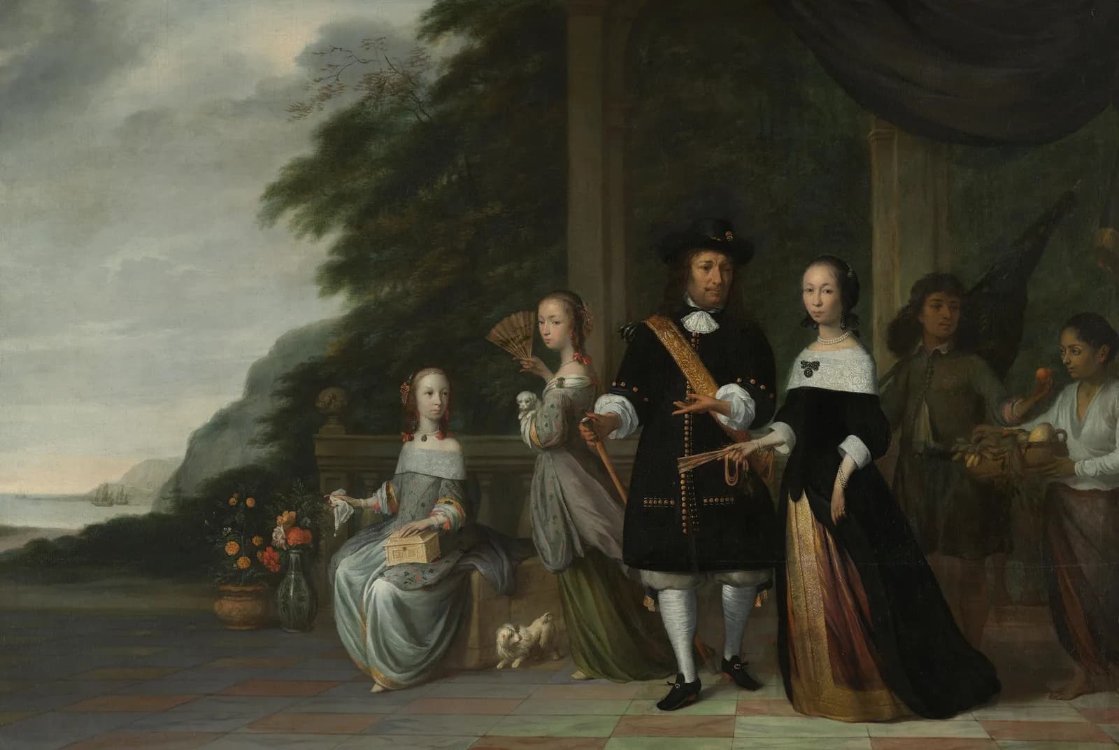 Pieter Cnoll, Cornelia van Nijenrode, hun dochters en twee tot slaaf gemaakte bedienden – Jacob Coeman