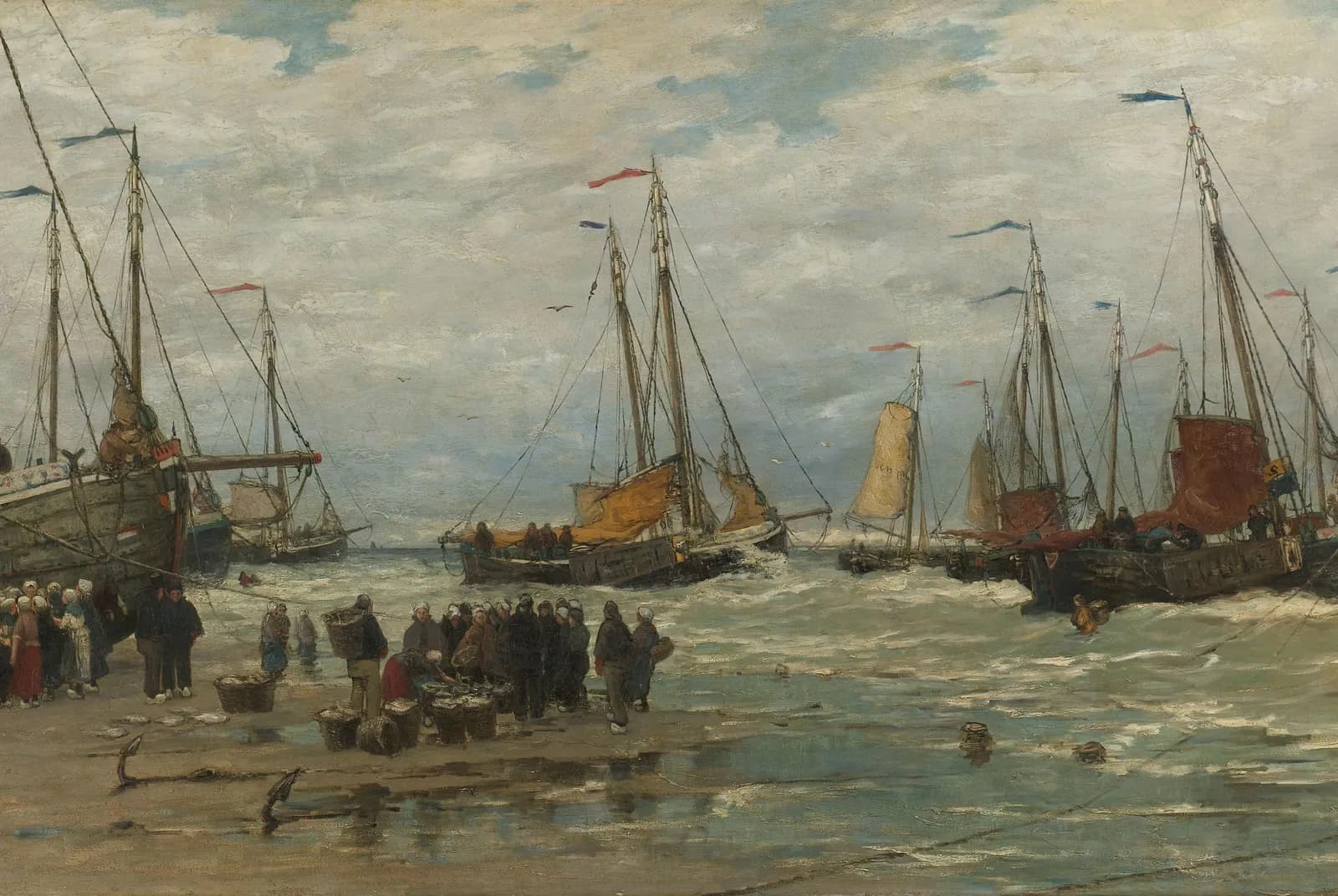 Pinken in de branding – Hendrik Willem Mesdag