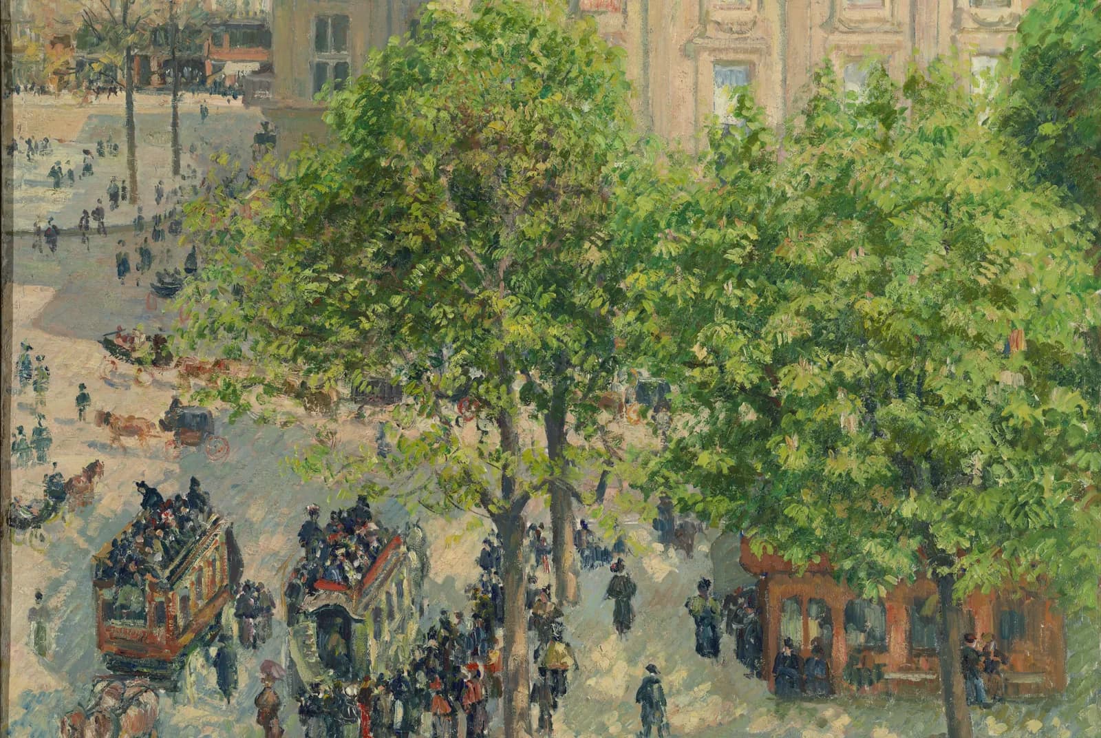 Place du Théâtre-Français, lente – Camille Pissarro