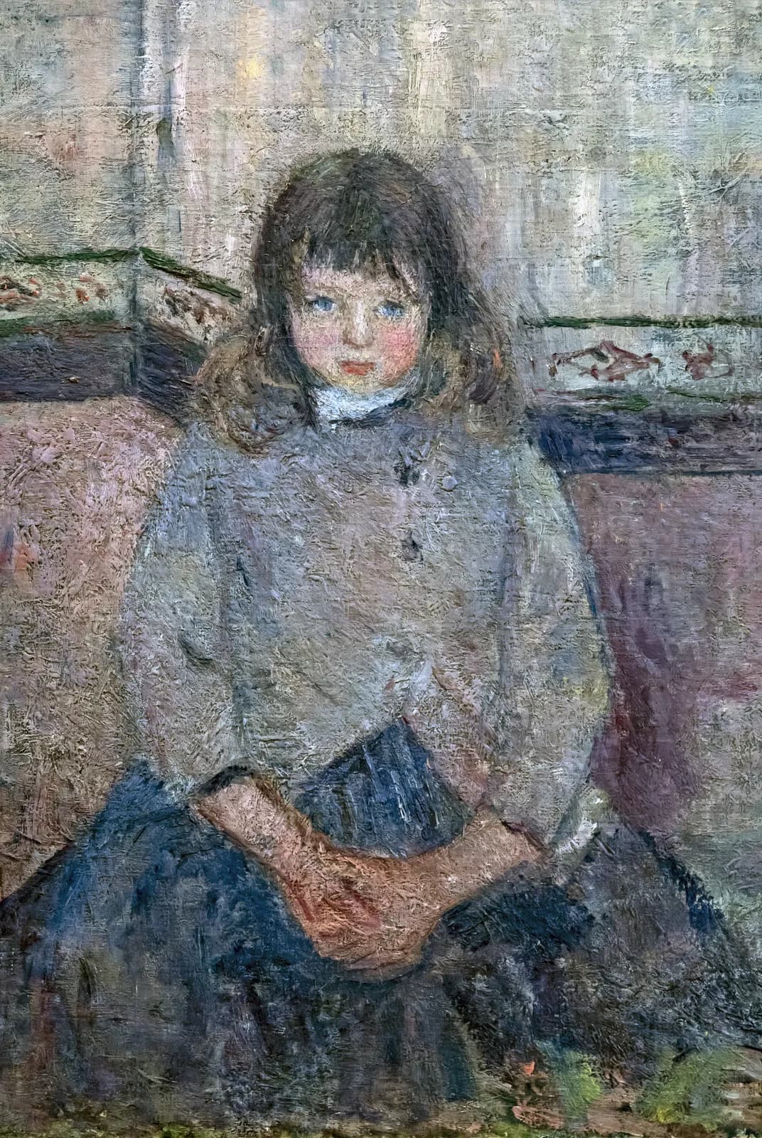Portret van Félix in een jurkje – Camille Pissarro