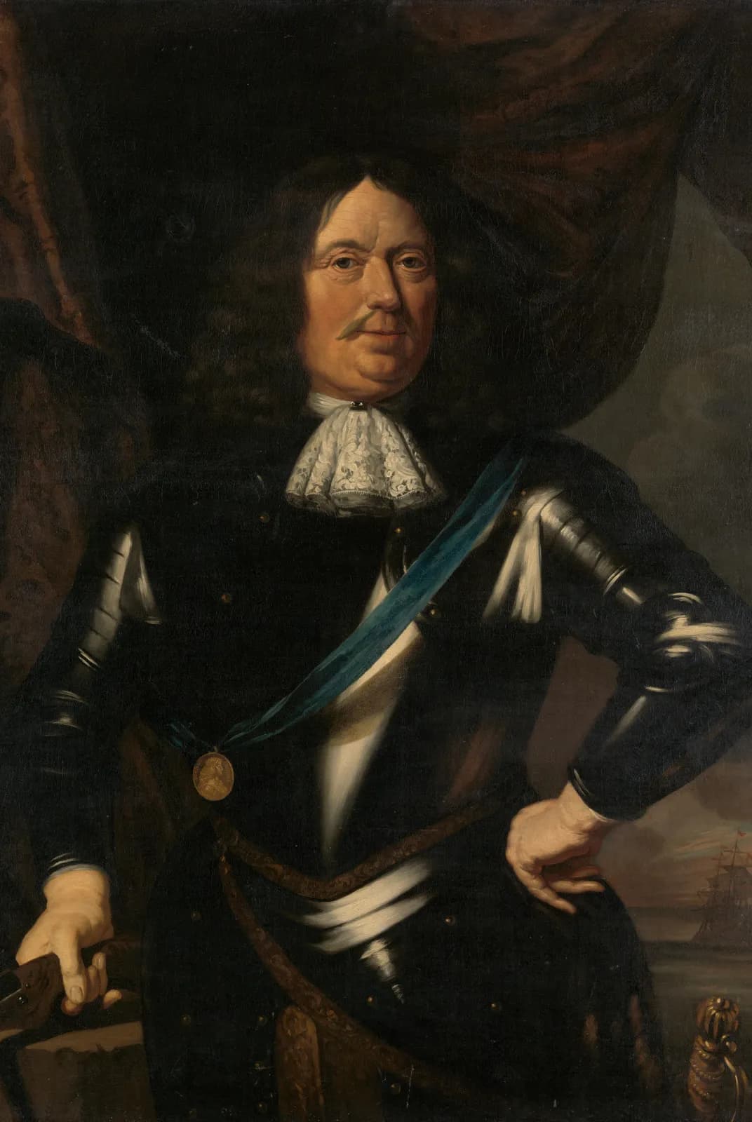 Portret van een admiraal, vermoedelijk Adriaen Banckert