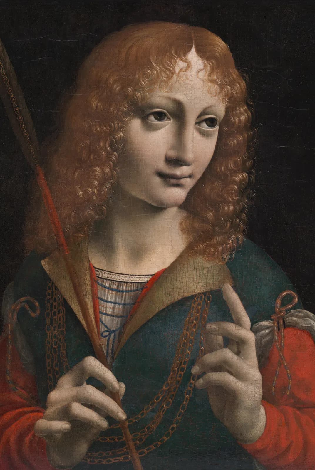 Portret van een jongeman als de heilige Sebastiaan – Marco d'Oggiono