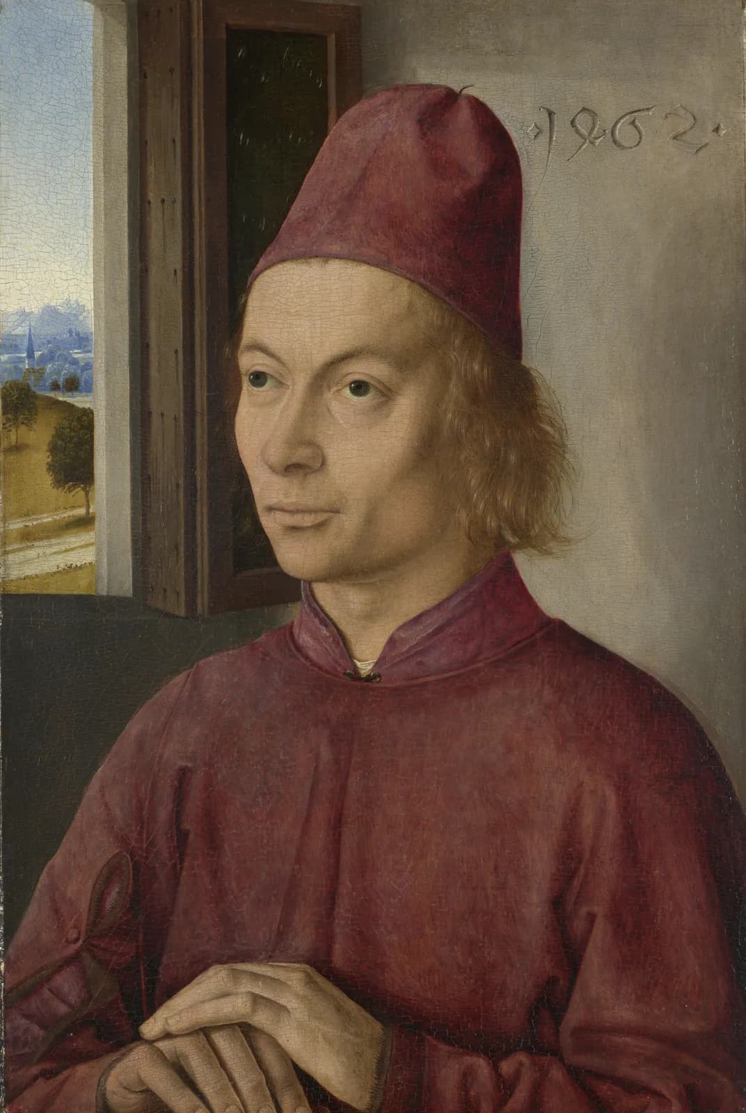 Portret van een man, mogelijk Jan van Winckele – Dirk Bouts