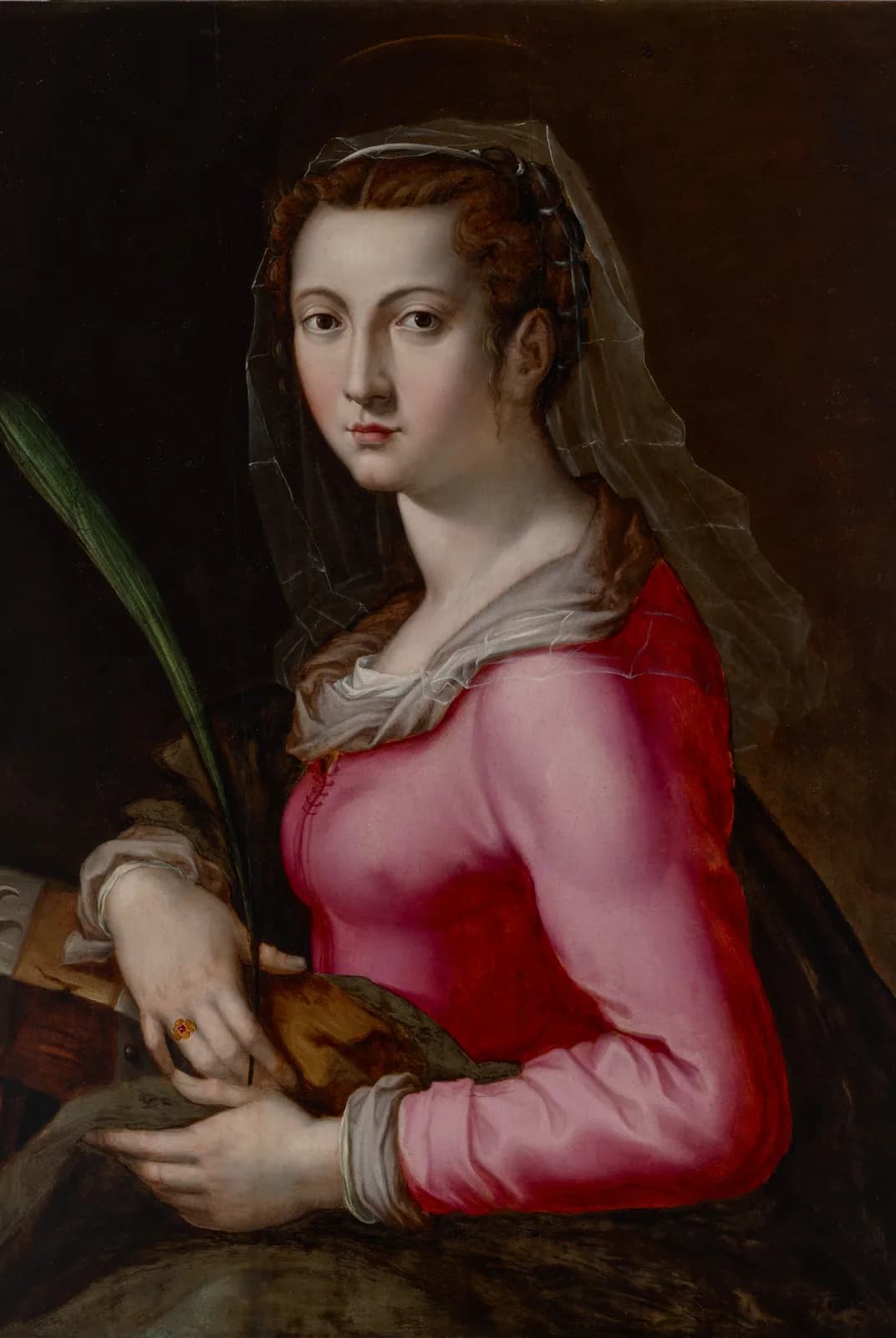 Portret van een vrouw als de heilige Catharina – Pier Francesco Foschi