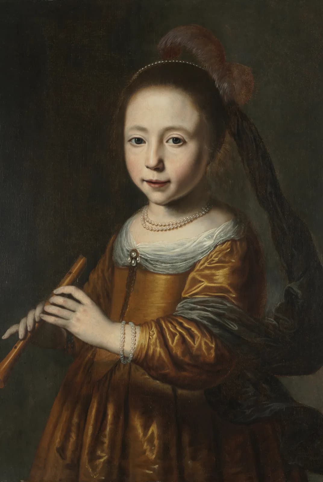 Portret van Elizabeth Spiegel – Dirck Dircksz. Santvoort