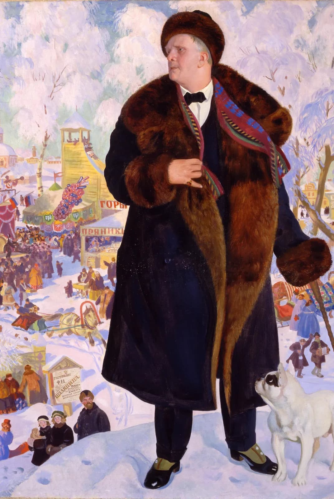 Portret van Fjodor Sjaljapin – Boris Kustodiev