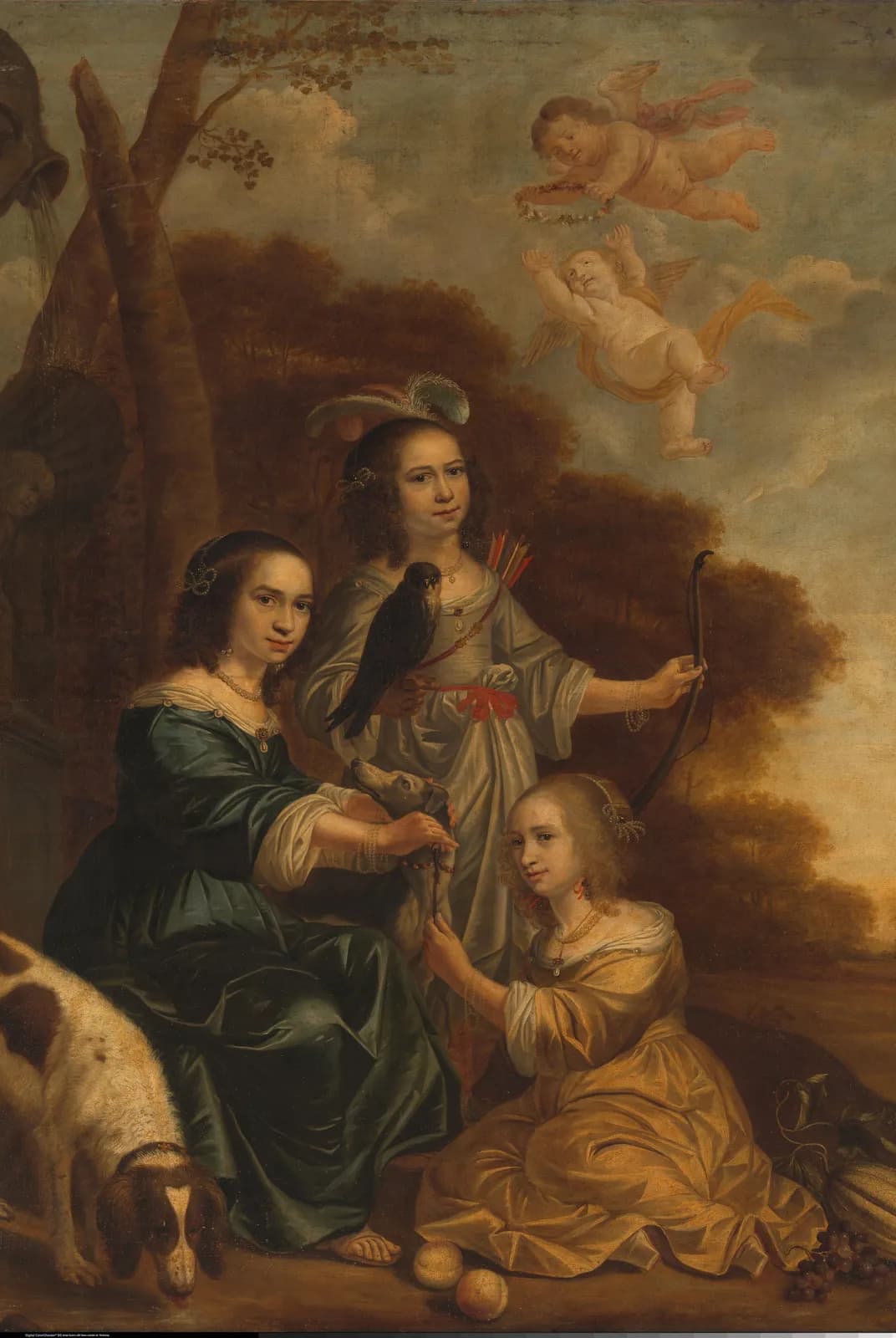 Portret van Geertruyt, Margriet en Anna Delff – Delff