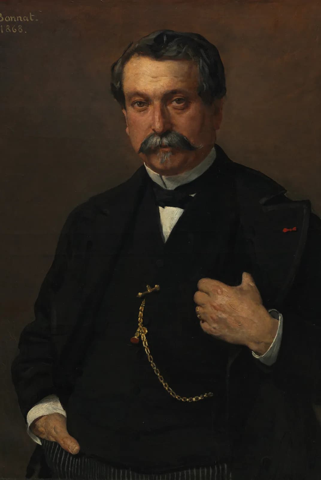 Portret van Jean Léglise, koopman, burgemeester van Saint-Martin-de-Seignanx – Léon Bonnat