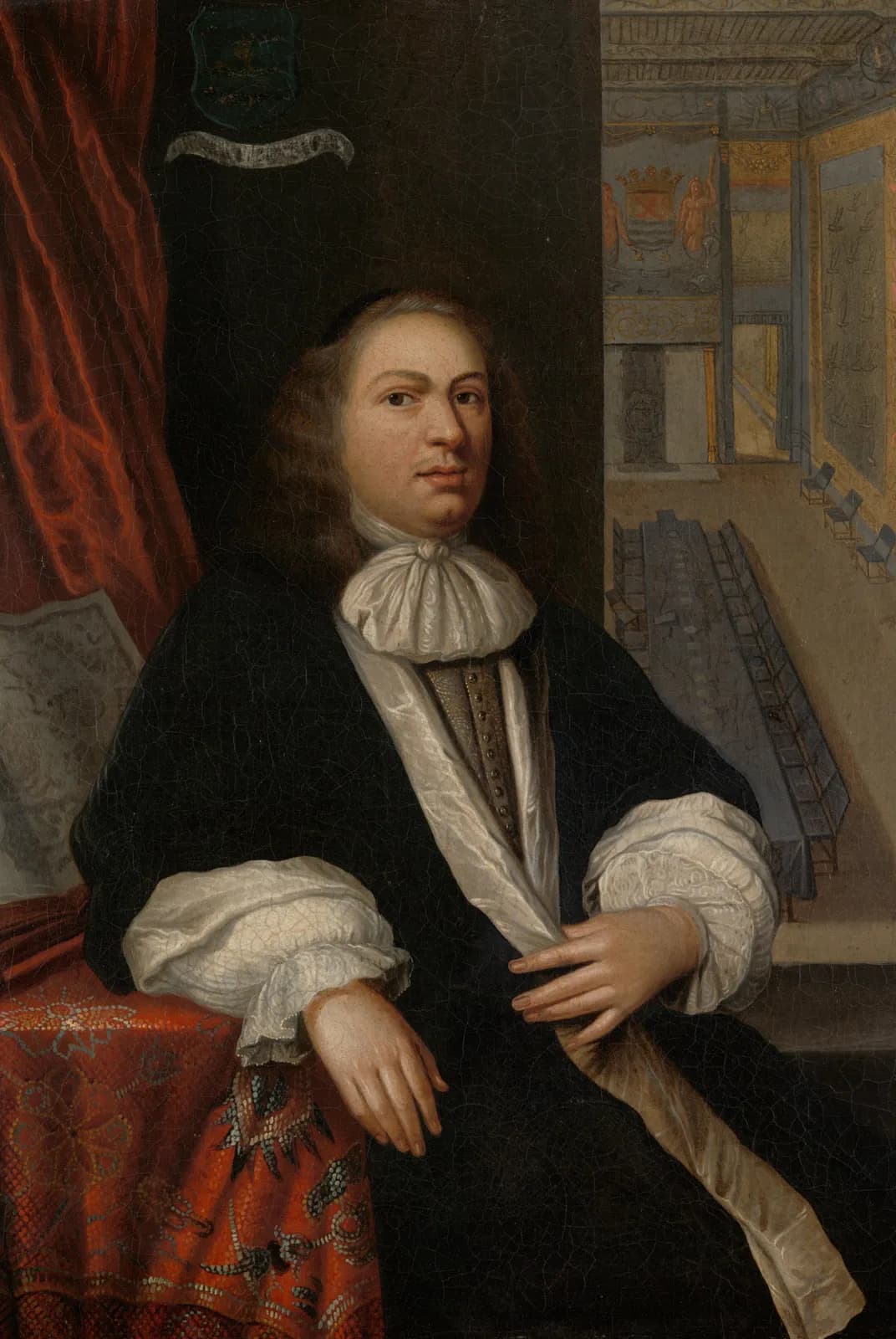 Portret van Justus de Huybert, klerk van de Staten van Zeeland