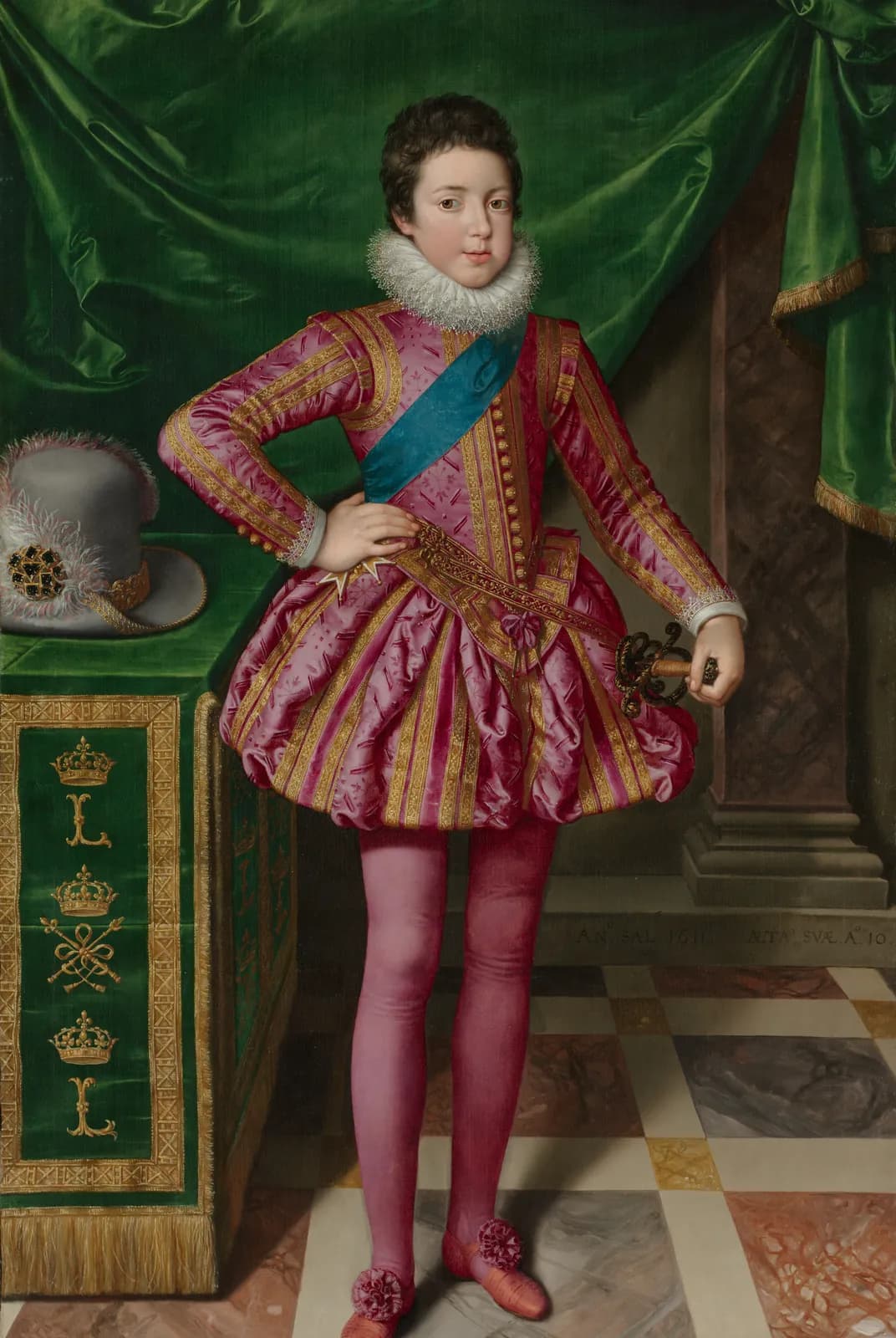 Portret van koning Lodewijk XIII van Frankrijk – Frans Pourbus