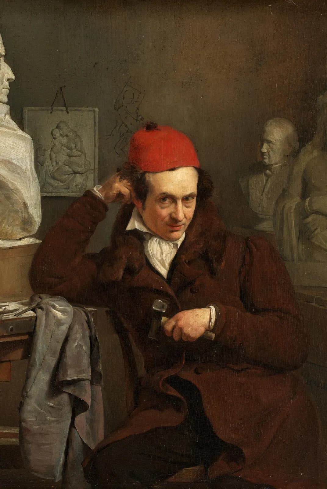 Portret van Louis Royer, beeldhouwer – Charles Van Beveren