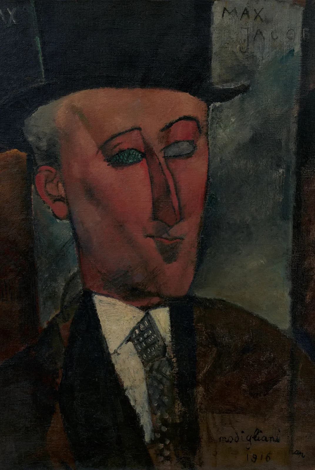 Portret van Max Jacob – Amedeo Modigliani