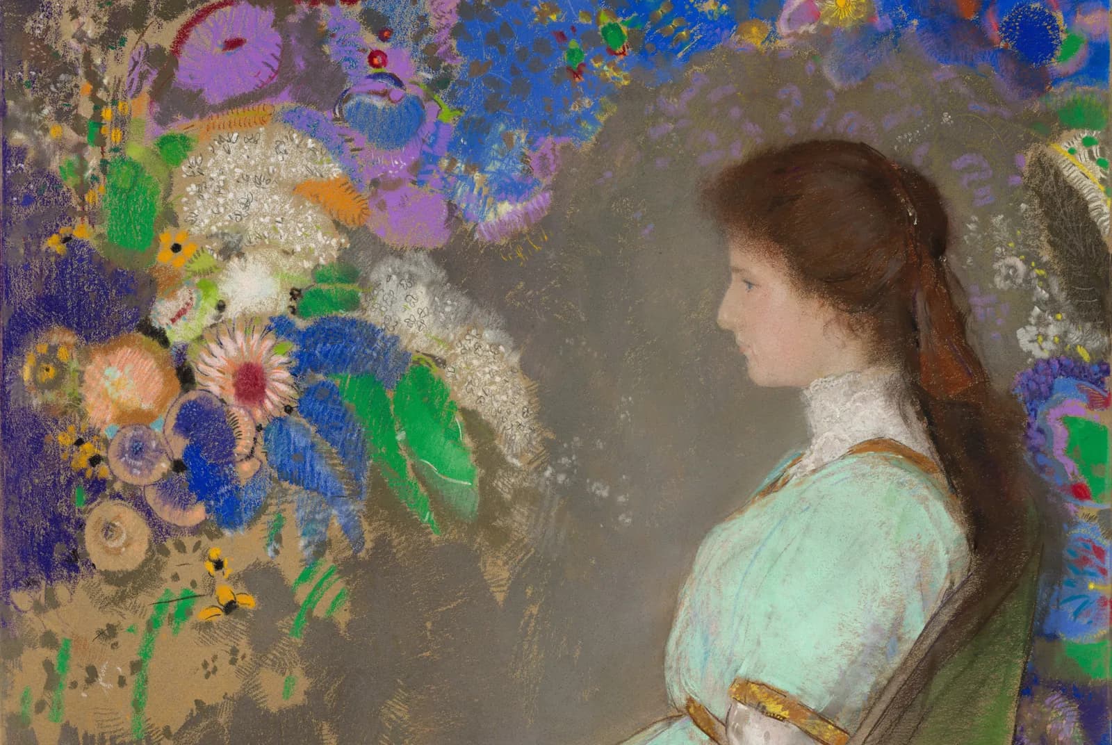 Portret van Violette Heymann (1910) – Odilon Redon