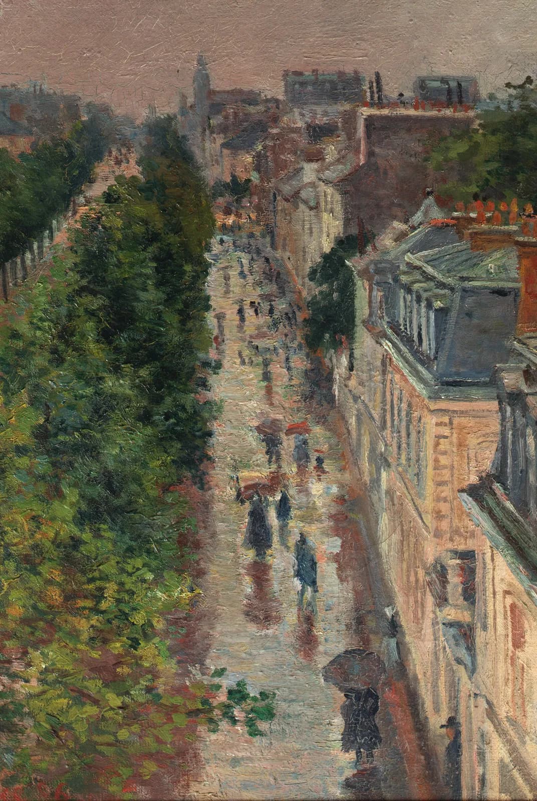 Regenachtige Parijse straat – Maximilien Luce
