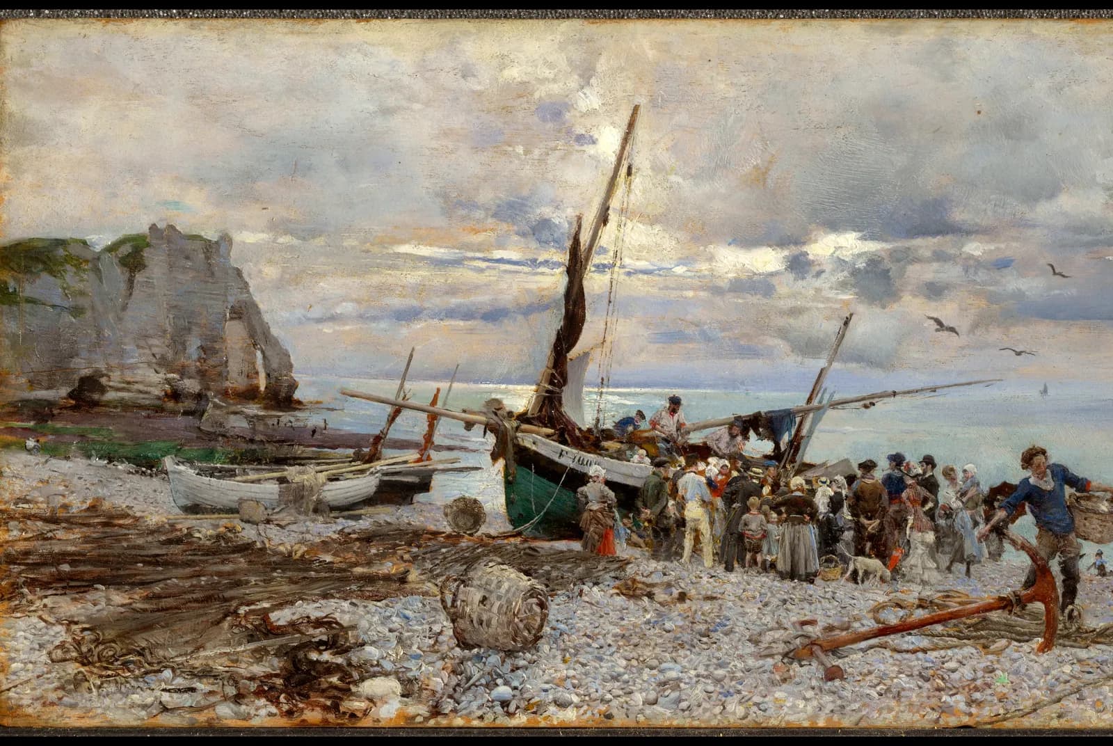 Return of the Fishing Boats, Étretat (1879) – Giovanni Boldini