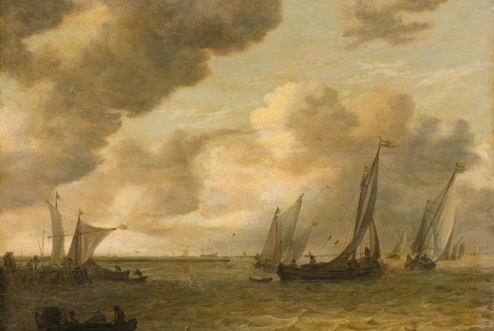 Riviermonding met zeilboten – Jan van Goyen