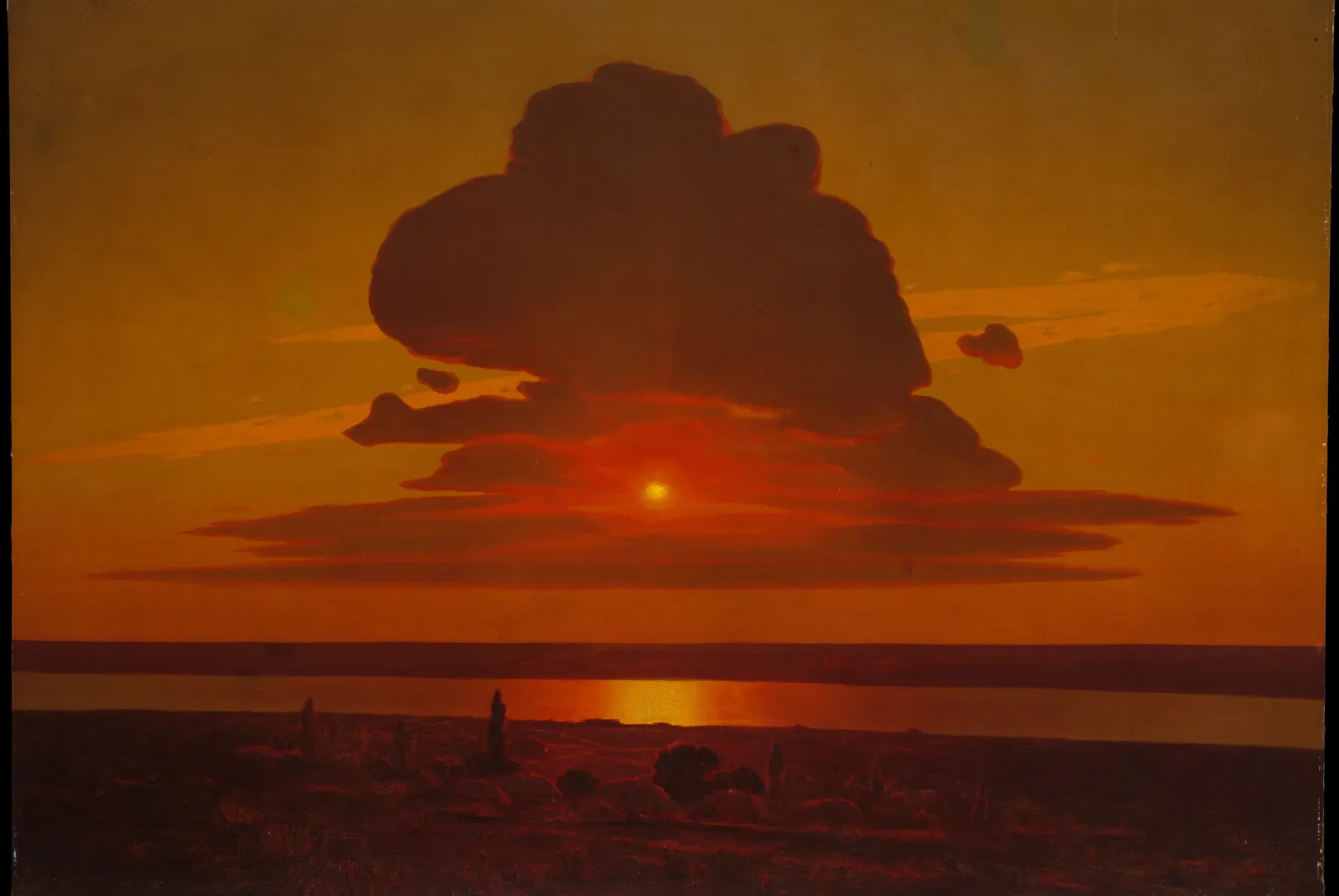 Rode zonsondergang aan de Dnjepr – Arkhip Kuindzhi