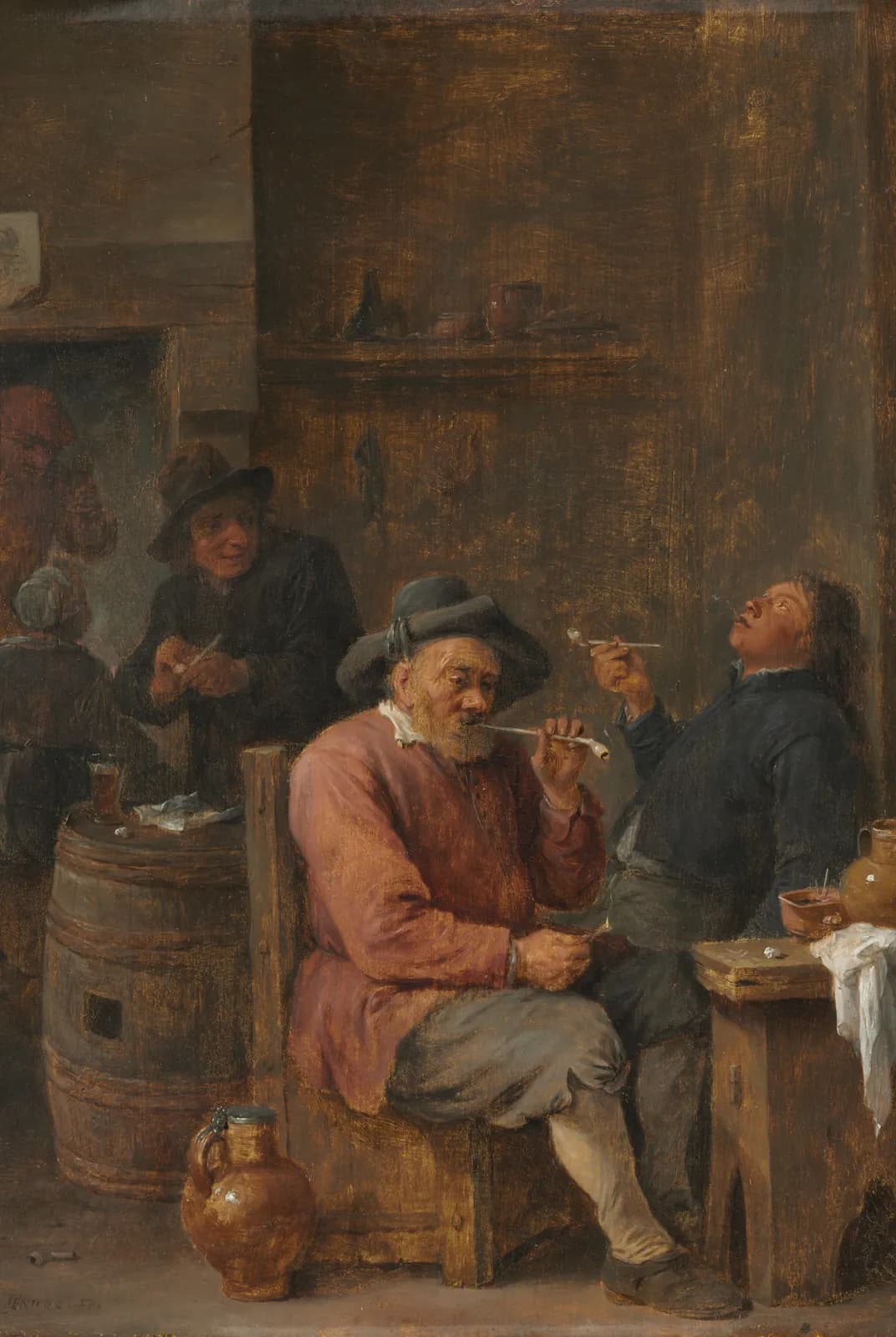 Rokende boeren in een herberg – David Teniers