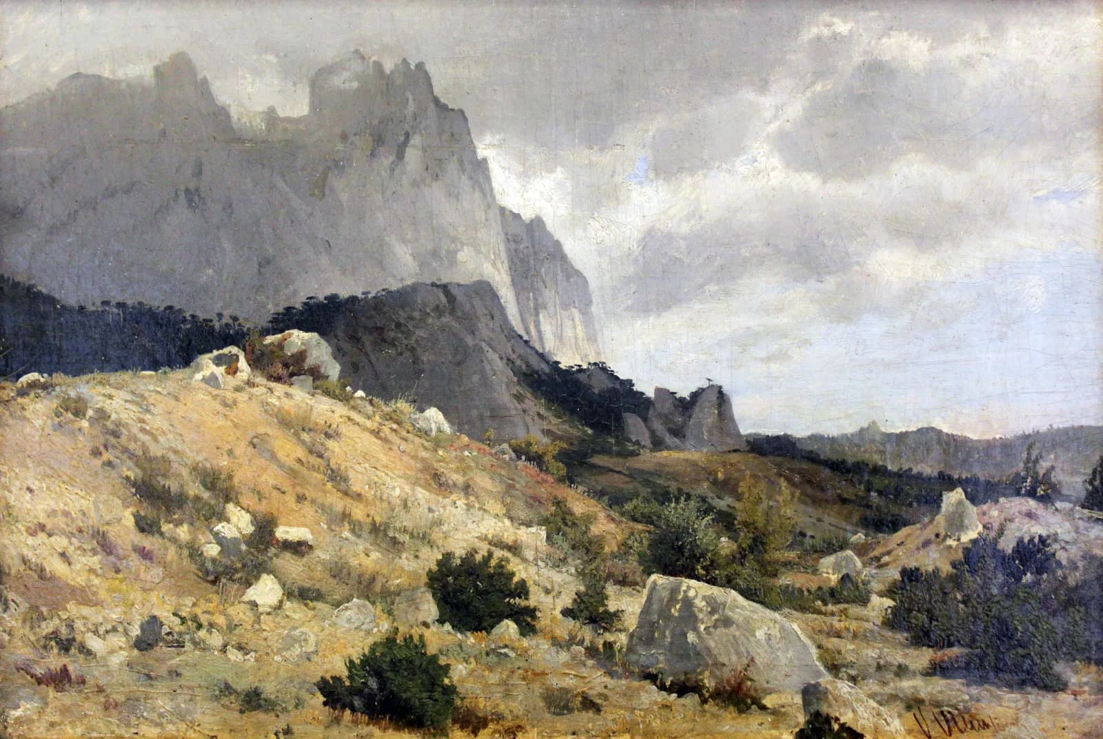 Rotsachtig landschap – Ivan Shishkin