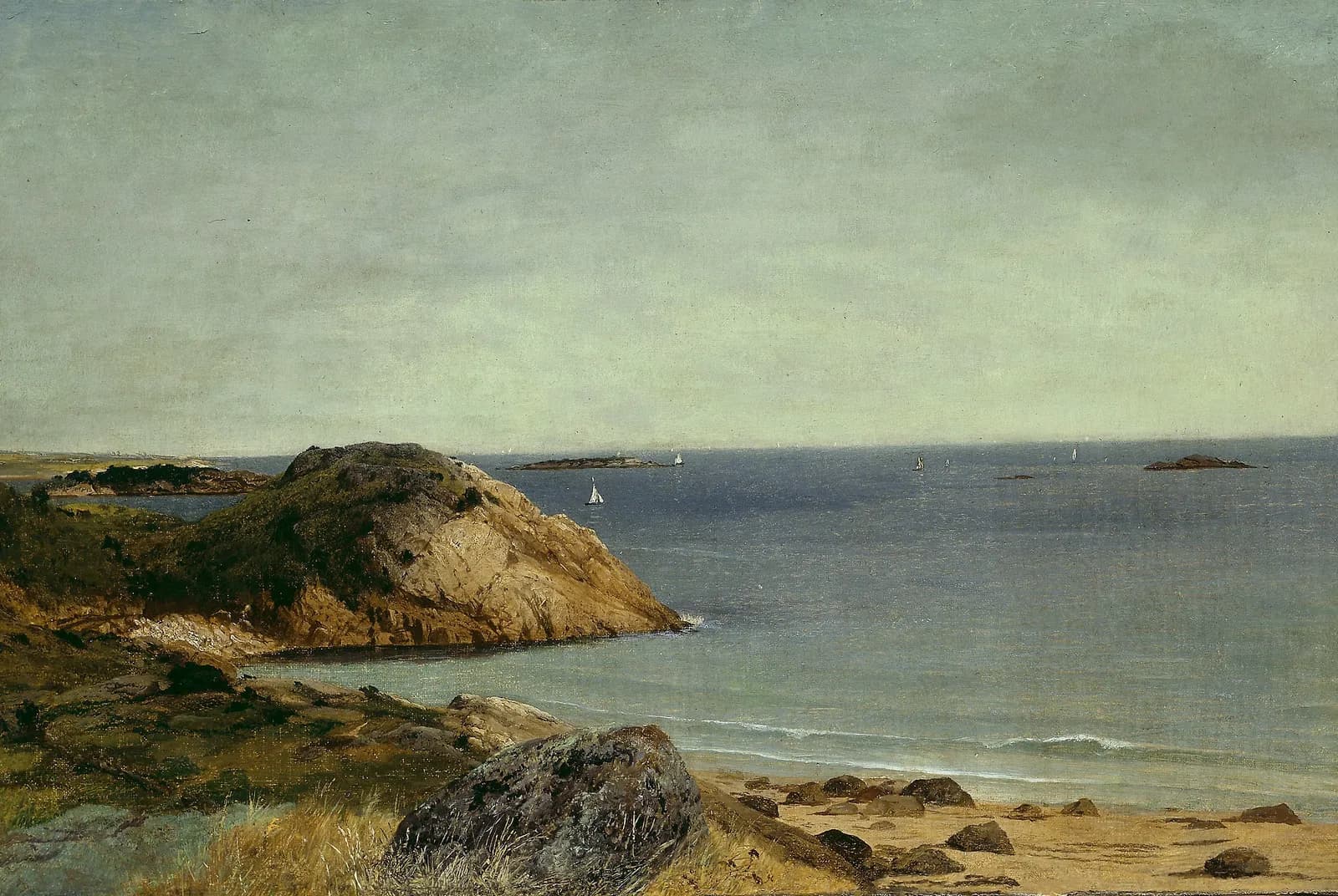 Rotsachtige kust – John Frederick Kensett