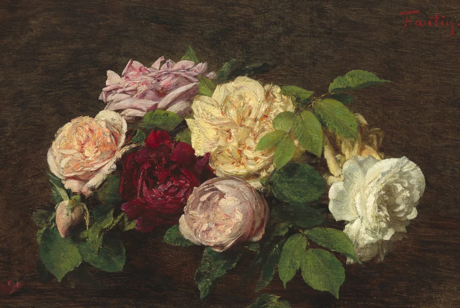 Rozen uit Nice op een tafel – Henri Fantin-Latour