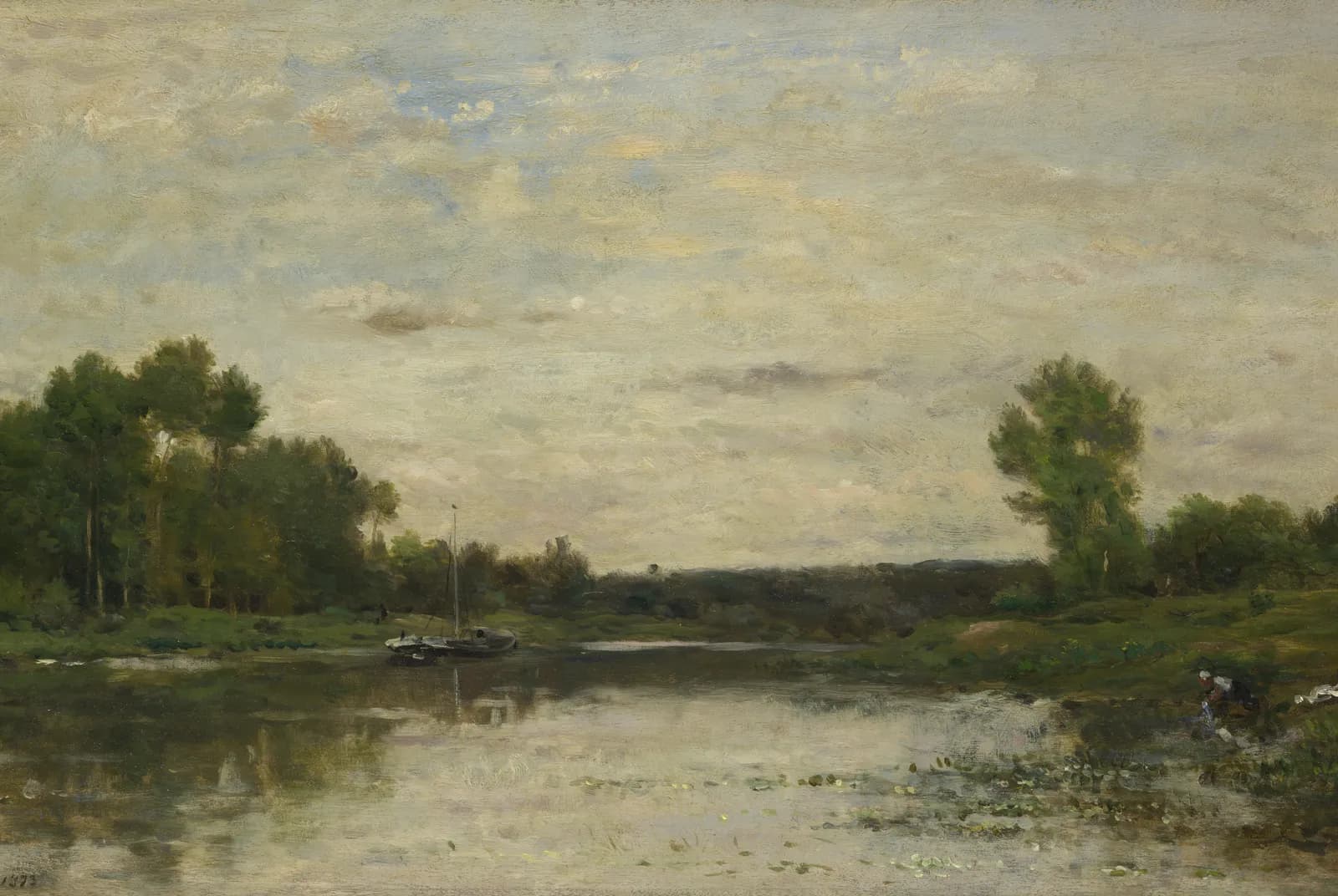 Rustig rivierlandschap – Charles-François Daubigny