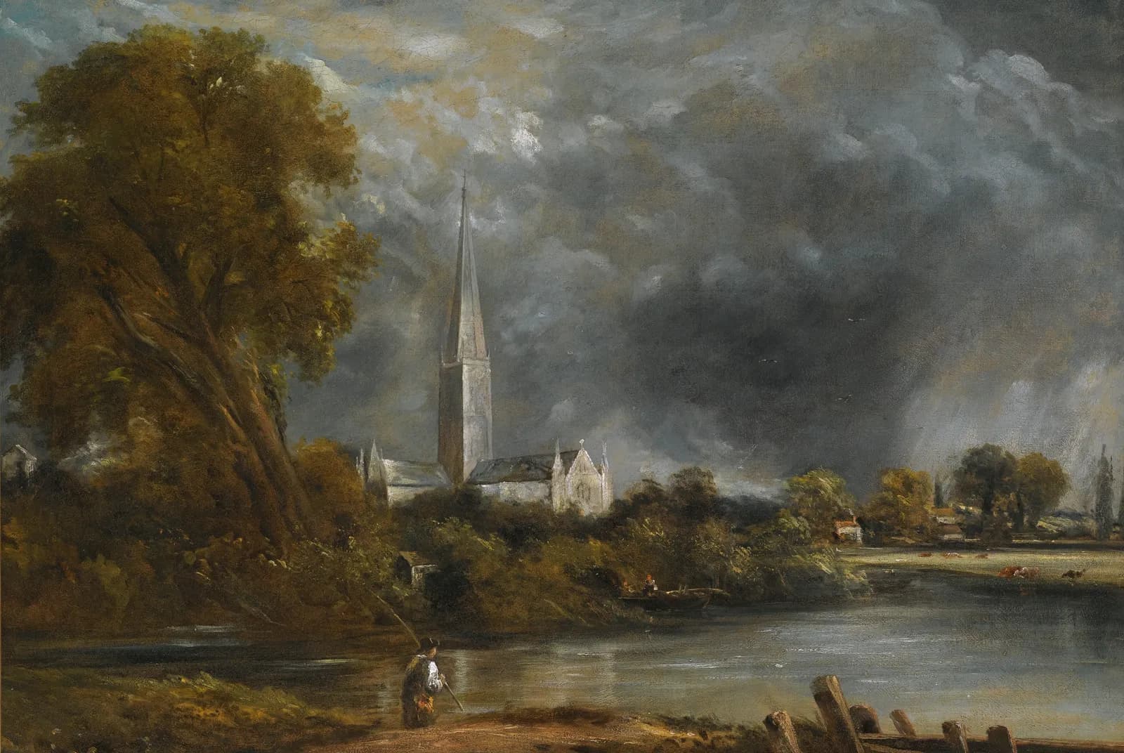 Salisbury Cathedral from the Meadows – John Constable