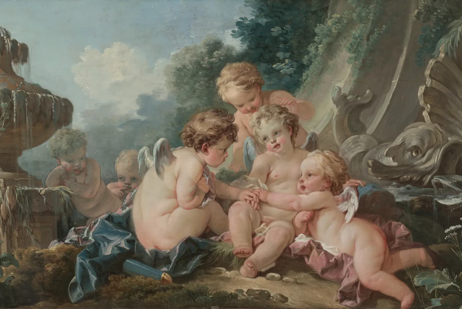 Samenzwerende cupido's – François Boucher