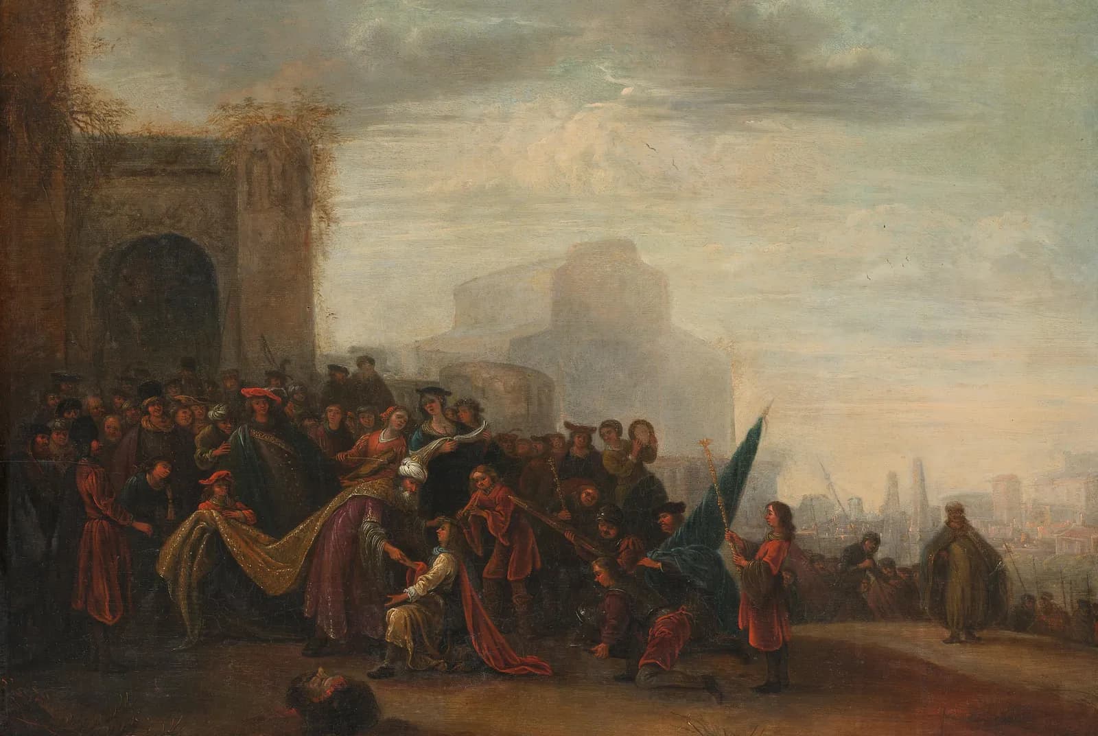 Saul begroet David als overwinnaar van Goliath – Gerrit de Wet