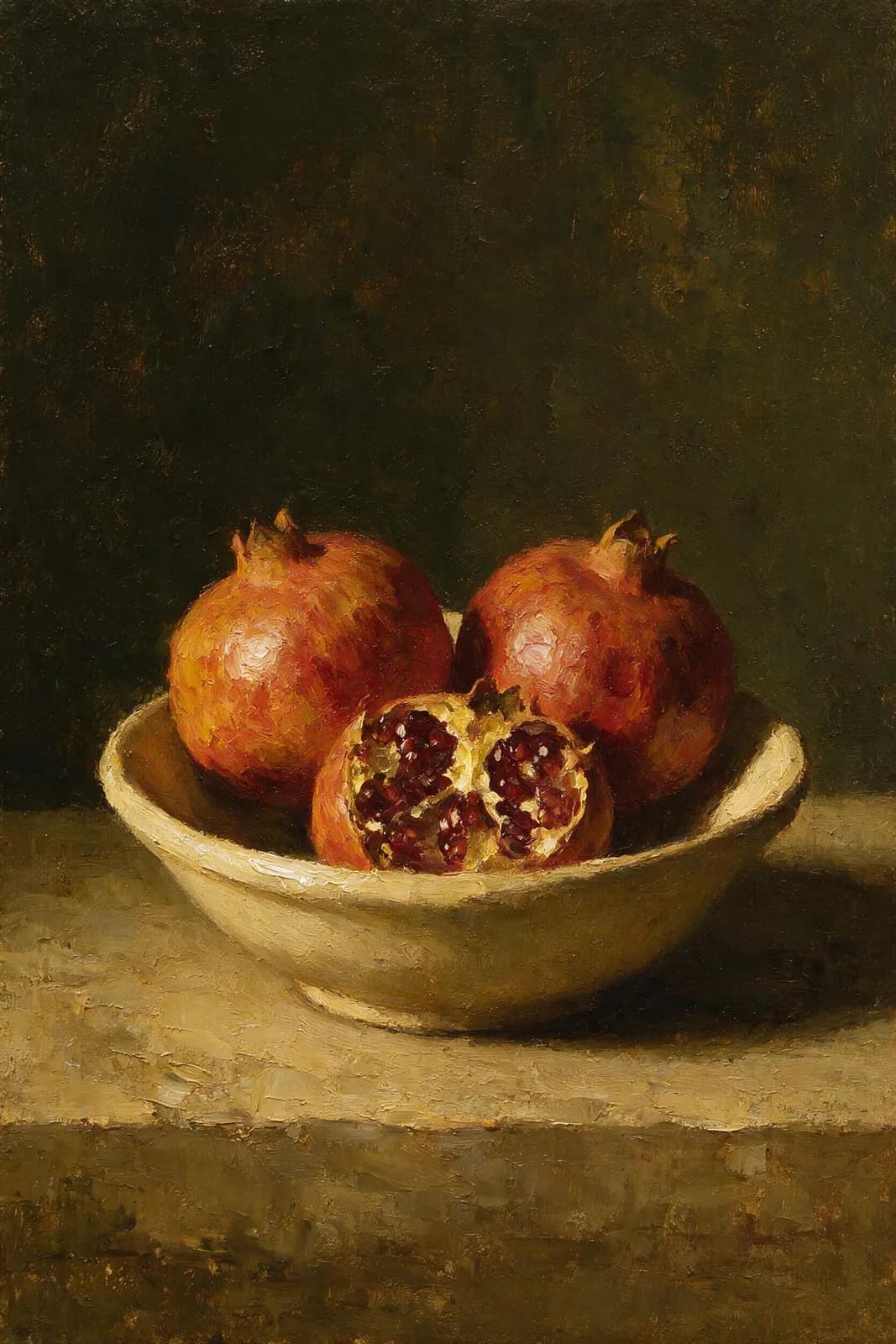 Schaal met granaatappels