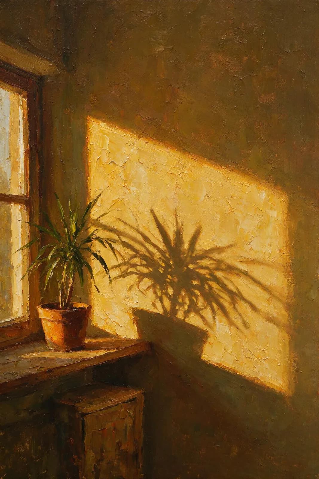 Schaduw van een plant