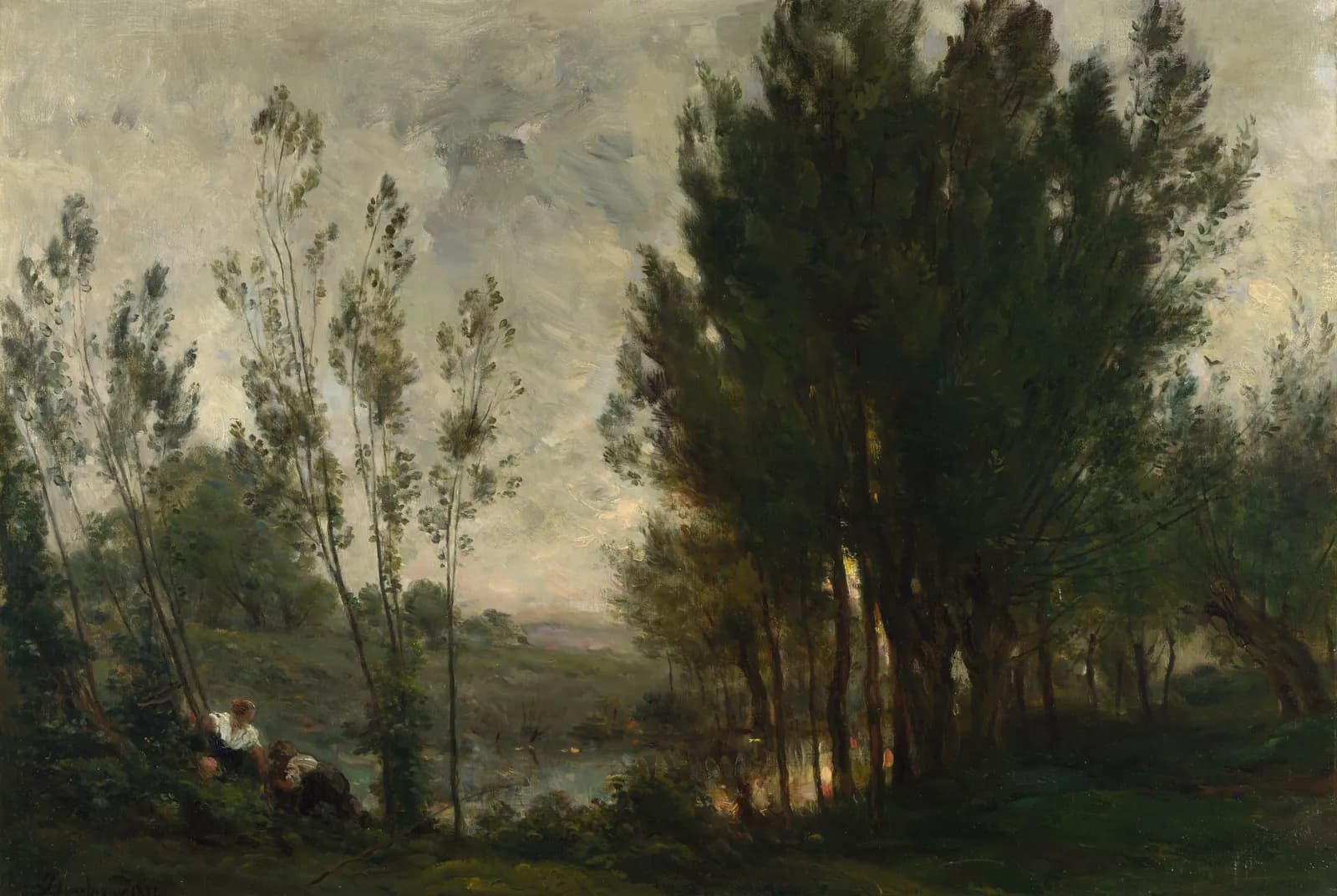 Schemering aan de waterkant – Charles-François Daubigny