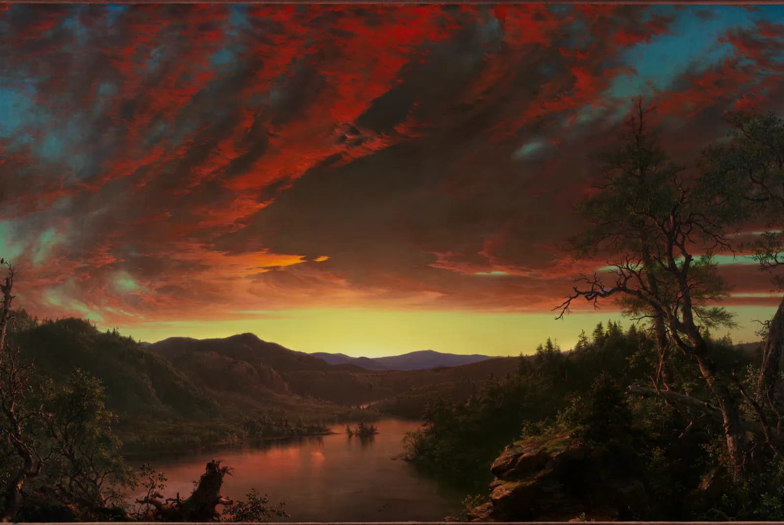 Schemering in de wildernis – Frederic Edwin Church