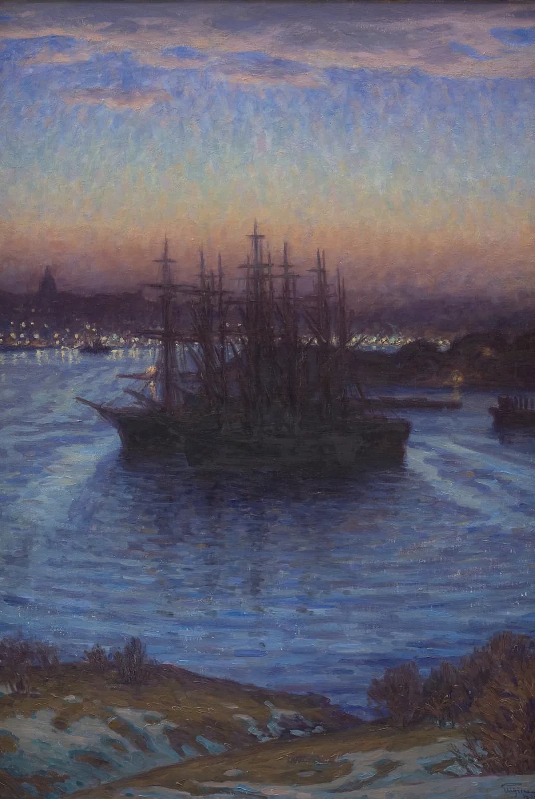 Schepen voor anker in de winter – Prins Eugen