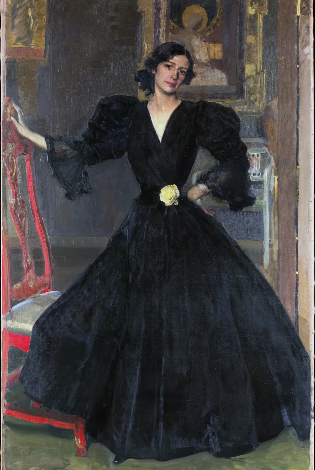 Señora de Sorolla in het zwart – Joaquín Sorolla